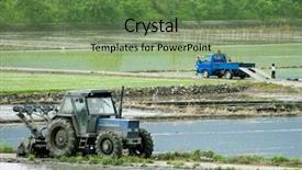  Presentation with land - PPT layouts with it is a power tiller background and a seafoam green colored foreground