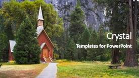  Presentation with yosemite - Audience pleasing theme consisting of it is church in yosemite backdrop and a tawny brown colored foreground