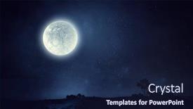  Presentation with media - Presentation theme enhanced with it-is-fullmoon-mixed-media background and a navy blue colored foreground