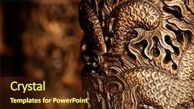  Presentation with chinese dragon - Slide deck consisting of it is golden chinese style background and a tawny brown colored foreground