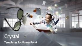  Presentation with kyc button representing know - Slide set consisting of it is interesting to know background and a gray colored foreground