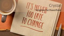  Presentation with personal development - Presentation design consisting of it-is-never-too-late background and a coral colored foreground