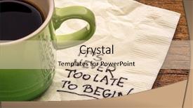  Presentation with motivational - Cool new PPT theme with it is never too late backdrop and a lemonade colored foreground