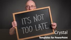  Presentation with late - PPT theme consisting of it-is-not-too-late background and a  colored foreground