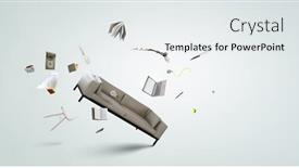  Presentation with office mix of people - Slide deck enhanced with it-is-office-mess-mixed background and a sky blue colored foreground