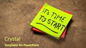  Presentation with motivational - Cool new PPT layouts with it-is-time-to-start backdrop and a tawny brown colored foreground