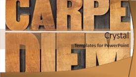  Presentation with existential - Slide deck consisting of existentialism - carpe diem - enjoy life background and a coral colored foreground