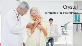  Presentation with cat - Cool new presentation theme with it owner arms in medical backdrop and a  colored foreground