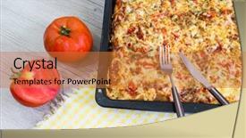  Presentation with next - Cool new presentation with it ready to be serve backdrop and a gold colored foreground