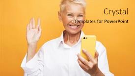  Presentation with selfie - Colorful PPT layouts enhanced with it-s-selfie-time-image backdrop and a yellow colored foreground