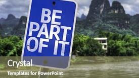  Presentation with rural - Cool new presentation theme with it sign with a rural backdrop and a violet colored foreground