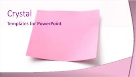  Presentation with post stick note - Beautiful presentation theme featuring it sticker on white background backdrop and a lemonade colored foreground