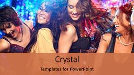  Presentation with dance - Slide deck consisting of it up on the dance background and a coral colored foreground