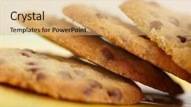  Presentation with chocolate chip cookies - Audience pleasing presentation consisting of it yourself chocolate chip cookie backdrop and a coral colored foreground