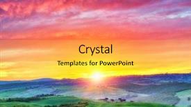  Presentation with tuscany - Slides with italia - beautiful tuscany landscape at sunrise background and a yellow colored foreground