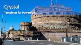  Presentation with italy united states - Presentation consisting of geography italian - italy rome castel sant'angelo castel background and a teal colored foreground