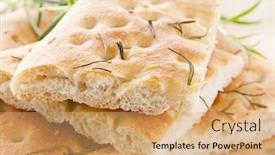  Presentation with italian - PPT layouts consisting of italian bread with rosemary background and a coral colored foreground