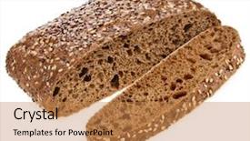  Presentation with seeds - Audience pleasing slide deck consisting of italian-bread-with-sesame-seeds backdrop and a coral colored foreground