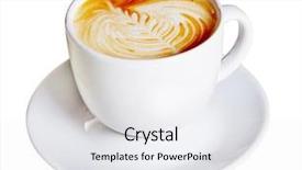  Presentation with artistic - PPT layouts having italian cappuccino - coffee cup with artistic cream background and a white colored foreground