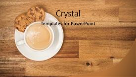  Presentation with coffee cup - Presentation design enhanced with italian cappuccino - cup of coffee served background and a coral colored foreground