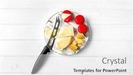  Presentation with protein - Slide set with italian-cheese-parmesan-on-plate background and a white colored foreground