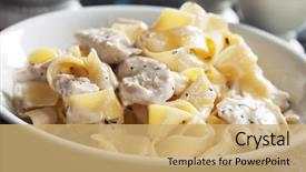  Presentation with chicken little chicks - Beautiful slides featuring italian chicken alfredo pappardelle pasta backdrop and a  colored foreground