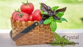  Presentation with italian cuisine - Amazing presentation theme having italian-cuisine-ingredients-ripe-tomatoes backdrop and a coral colored foreground