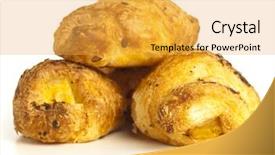  Presentation with octopus on isolated white - Presentation theme consisting of italian dessert - delicious croissant isolated background and a  colored foreground