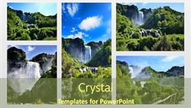  Presentation with photo collage - Colorful slide deck enhanced with italian-destination-marmore-s-falls backdrop and a tawny brown colored foreground