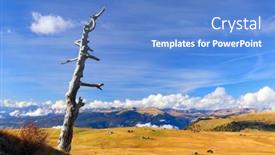  Presentation with italy - PPT theme consisting of italian-dolomiti-alps-seiser-alm background and a teal colored foreground