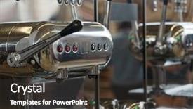  Presentation with machine - Slide set consisting of italian espresso machine shallow depth background and a tawny brown colored foreground