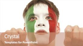  Presentation with football stadium - Amazing PPT layouts having italian fans at the stadium football soccer fan isolated on white background backdrop and a coral colored foreground