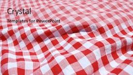  Presentation with picnic - Slides having clothing red - picnic cloth background and a coral colored foreground