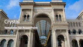  Presentation with gallery - PPT theme enhanced with vittorio emanuele ii gallery background and a gray colored foreground