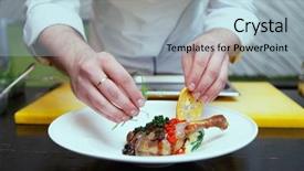  Presentation with orange and pink tone abstract - PPT theme having leg with dried orange molecular background and a light blue colored foreground