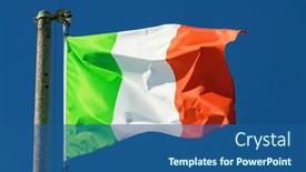  Presentation with italian - Presentation with italian-flag-blowing background and a ocean colored foreground
