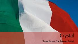  Presentation with red white blue - Amazing theme having italian flag blowing backdrop and a red colored foreground