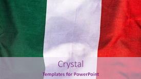  Presentation with italian flag waving - PPT theme enhanced with italian-flag-waving-against-blue background and a sky blue colored foreground