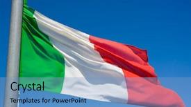  Presentation with italian - PPT theme having italian flag italy waving - italian flag background and a light blue colored foreground