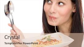  Presentation with healthy food and herb - Slide deck with italian food - portrait of healthy background and a lemonade colored foreground