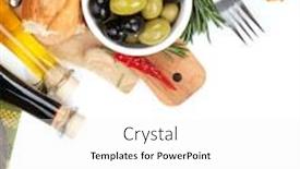  Presentation with italian food - PPT theme with italian-food-appetizer-of-olives background and a white colored foreground