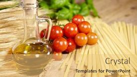  Presentation with italian food - Presentation design featuring italian-food-background-with-vine background and a  colored foreground