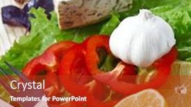  Presentation with italian food - Presentation theme having italian-food-cheese-garlic-pepper background and a crimson colored foreground