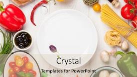  Presentation with italian food - PPT theme enhanced with italian food cooking ingredients pasta background and a lemonade colored foreground