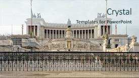  Presentation with government - Presentation design with italian government - piazza venezia in rome italy background and a  colored foreground