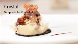  Presentation with dessert - PPT theme having italian ice - dessert with mascarpone cheese background and a  colored foreground