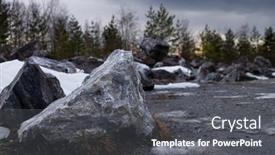  Presentation with marble - PPT theme enhanced with italian-marble-quarry-in-ruskeala background and a dark gray colored foreground