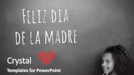  Presentation with mothers day - PPT theme enhanced with italian mothers day message against schoolchild with blackboard background and a dark gray colored foreground