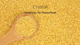  Presentation with vegan vegetarian diet - Presentation theme featuring italian-orzo-pasta background and a yellow colored foreground