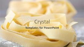  Presentation with italian cuisine - Cool new PPT theme with italian pappardelle pasta on rustic wooden table symbolic image italian food italian cuisine close up backdrop and a blonde colored foreground